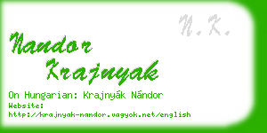 nandor krajnyak business card