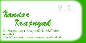 nandor krajnyak business card